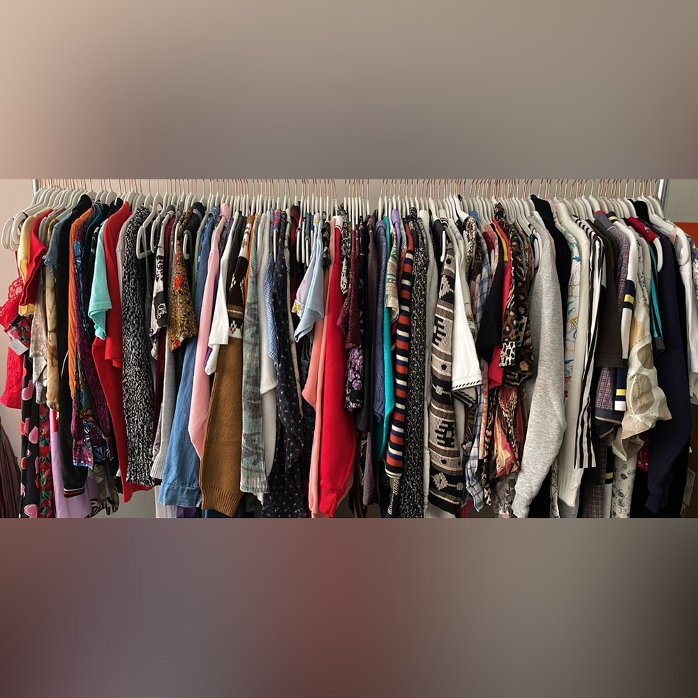 125 piece vintage clothing lot.